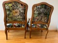 Двойка антикварни кресла – Bohème, с копринен пачуърк, снимка 3