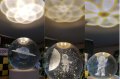 Стъклени светещи сфери с поставка и космос в тях 