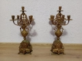 Комплект от два големи масивни бронзови свещника - свещник, снимка 1