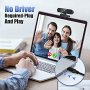 Нова USB Уеб камера за компютър лаптоп с микрофон 1080p влог Youtube, снимка 5