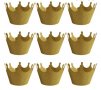  10 корони златисти брокатени декорация за мъфини кексчета кошнички