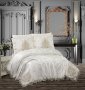 Луксозни покривки за спалня в комплект с долен чаршаф ранфорс , 2 калъфки ранфорс и 2 калъфки сатен, снимка 8