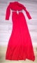 Червена дълга рокля , снимка 2