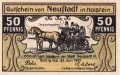 ❤️ Германия Neustadt (Holstein) 1921 50 пфенинга UNC нова ❤️ , снимка 2