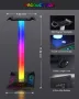 Геймърска светеща LE стойка за слушалки Аксесоари за компютър RGB стойка за слушалки с 2 USB зарядни, снимка 2