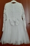 Рокля, бяла /красива детска, официална за 4-5 г. / РД, шаферка, парти / много топла шапка , снимка 4