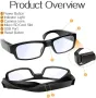 Шпионска камера скрита в очила BANGLIN 32GB 1080P HD Spy Glasses Camera, снимка 8