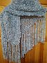 Дамски сив пухен шал, снимка 2