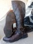 дамски ботуши original  SERGIO TODZI® ,N- 38 - 39 - тъмно кафяви, плетена кожа, снимка 11