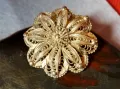 ПРЕКРАСНА СТАРА ФИЛИГРАННА СРЕБЪРНА БРОШКА ЦВЕТЕ СРЕБРО 900 НЕЖНА РЪЧНА МАЙСТОРСКА ИЗРАБОТКА 47964, снимка 13