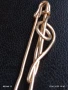 Позлатена винтидж брошка музикална игла рядка 70201, снимка 3