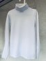 Красиво бяло поло,лакостена материя, снимка 2
