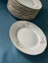 11 броя Български порцеланови чинии - Разград  , златен кант, снимка 5