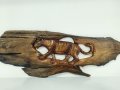 Пано стенно от тиково дърво - тигър ръчна изработка, сувенир, декорация, украса, снимка 1