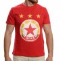 Нова мъжка тениска с дигитален печат на футболния отбор ЦСКА (CSKA) в червен цвят, снимка 1