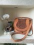 Чанта от естествена кожа- винтидж, кънтри стил, ръчна изработка, снимка 1