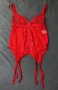 75A/B червен еротичен корсет с меки чашки и жартиери, снимка 8