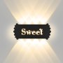 Черен модерен LED стенен аплик "Sweet", 10W