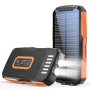  Преносима батерия STELS SolarPro 16K, PowerBank 16000mAh, соларен панел, LED фенер, снимка 1