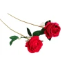 782 Изкуствена роза червена разцъфнала декорация за дом 60см, снимка 3