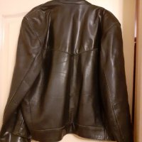 Мъжко черно кожено яке, снимка 3 - Якета - 32454021