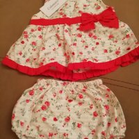 Бебешки комплект/рокля 74-80см, снимка 1 - Комплекти за бебе - 32776615