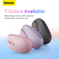 Baseus - Безжична мишка Tri-Mode ,Bluetooth 5.0, 2.4G, 1600 DPI - матирано сиво, снимка 6 - Клавиатури и мишки - 44878164