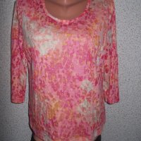 Интересна блуза в розово, L , XL размер, снимка 1 - Блузи с дълъг ръкав и пуловери - 28485072
