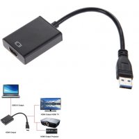 Преходник конвертор USB 3.0 към HDMI , снимка 3 - Кабели и адаптери - 33655808