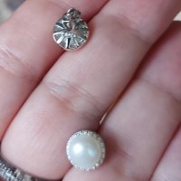 Японски дизайнерски обеци с естествена перла и циркон - проба 925 / Oт "Swan" pearls , снимка 6 - Обеци - 33148077