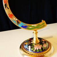 Японска позлатена стойка,Феникс,Дракон., снимка 3 - Антикварни и старинни предмети - 28101658