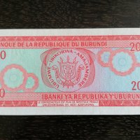 Банкнота - Бурунди - 20 франка UNC | 2007г., снимка 2 - Нумизматика и бонистика - 27228934