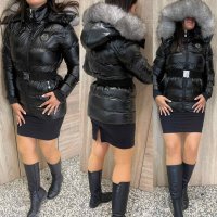 🔝Philipp Plein топ зимно дамско черно дълго яке🔝, снимка 2 - Якета - 43216850