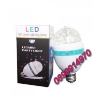  Въртяща се цветна диско парти LED лампа в формата на топка, магически кристален ефект, снимка 7 - Bluetooth тонколони - 40395012