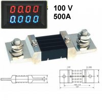 комбиниран волтметър амперметър 100 волта 3 / 10 / 50 / 100 / 200 / 500А , снимка 3 - Друга електроника - 15040668