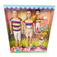 Комплект кукли Семейство тип Барби, с аксесоари Код: 100046, снимка 1 - Кукли - 43105500