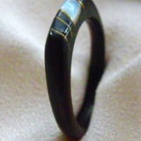 Фин индонезийски пръстен от рог на воден бивол, снимка 2 - Пръстени - 43142455