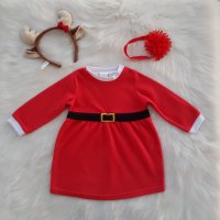 Детска Коледна рокля H&M 9-12 , снимка 8 - Бебешки рокли - 42950882