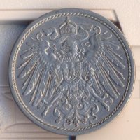 Германия 10 пфенига 1913 година, А, снимка 2 - Нумизматика и бонистика - 26755354