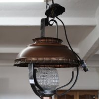 Абажур ковано желязо и месинг , снимка 4 - Лампи за таван - 32356631
