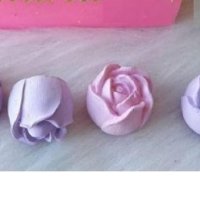 3D 3 пъпки пъпка роза розички затвоени силиконов молд форма фондан шоколад гипс декор, снимка 4 - Форми - 40693330