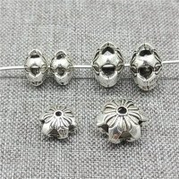 Талисмани от 925 Стерлингово Сребро тип Пандора - Flower Beads 2-Sided - 10 мм - За Бижута, Нови, снимка 2 - Колиета, медальони, синджири - 32879507