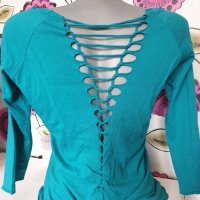 Дамска блуза с ефектен гръб, снимка 4 - Блузи с дълъг ръкав и пуловери - 32595563