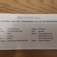 Юбилейна колекционерска сребърна монета Samoa 2019 3oz .9999, снимка 5 - Нумизматика и бонистика - 44112132