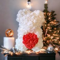 Подаръчни  мечета от декоративни рози, снимка 10 - Подаръци за жени - 28321703