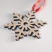 Дървена играчка за елха (снежинка), снимка 8 - Коледни подаръци - 38853171