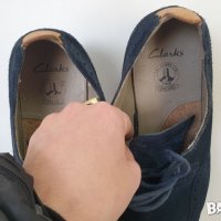 Clarks Gambeson Navy Suede мъжки обувки номер 42, снимка 8 - Официални обувки - 43532400