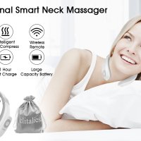 Електрически импулсен масажор за врат за облекчаване на болка, с топлина, 6 режима, 15 нива, снимка 4 - Масажори - 44036081