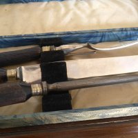Комплект нож, вилица, масат James Allen Sheffield, снимка 4 - Антикварни и старинни предмети - 39526592
