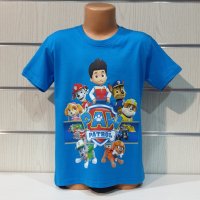 Нова детска тениска с дигитален печат PAW Patrol (Пес патрул) в син цвят, снимка 5 - Детски тениски и потници - 37355449